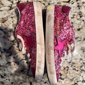 GIRLS SPARKLY GOLDEN GOOSE SNEAKERS SIZE 32